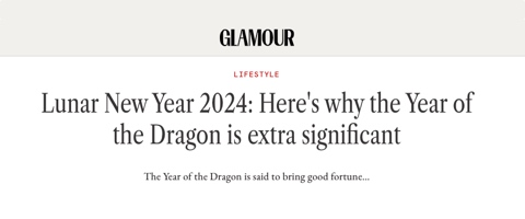 Master Chue Kay's article for Glamour