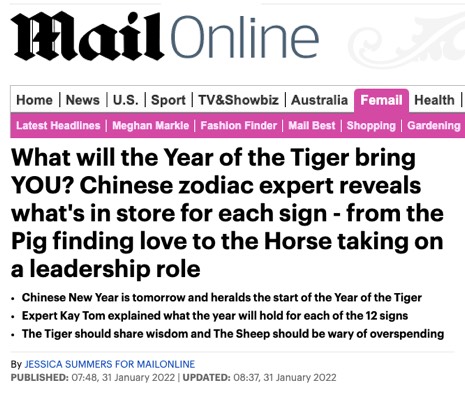 Mail Online - Chinese New Year 2022
